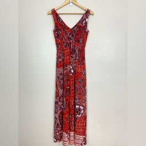 Garnet Hill Floral Carribean Boho Maxi Dress 4 Petite